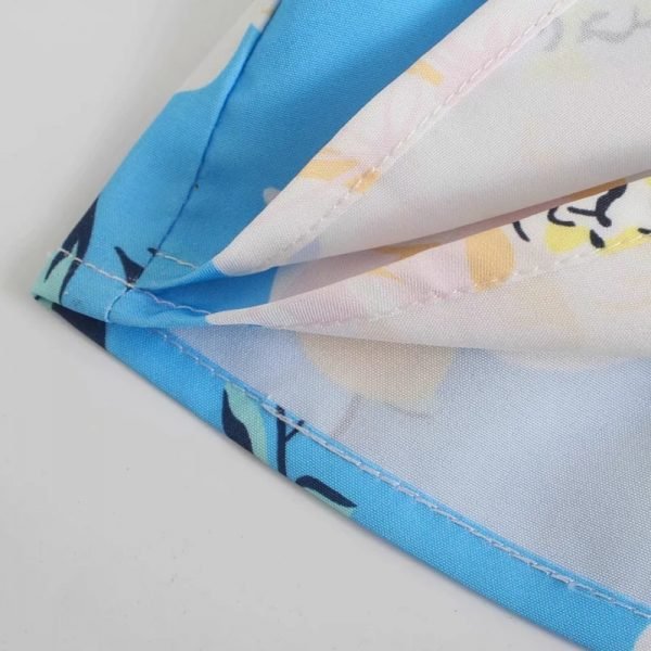 Summer Women Slash Neck Cascading Ruffle Printed Mini Dress Female Short Sleeve Clothes Leisure Lady Slim Vestido D7988